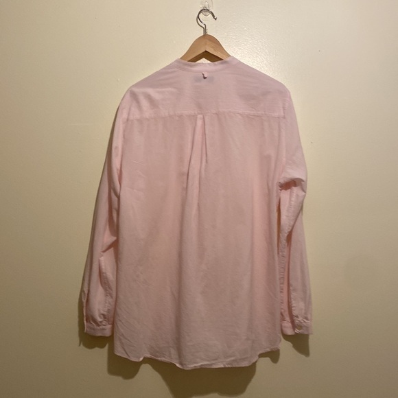 INES DE LA FRESSANGE UNIQLO COTTON LIGHT PINK BUTTON DOWN BLOUSE. Size XXL - Picture 3 of 9